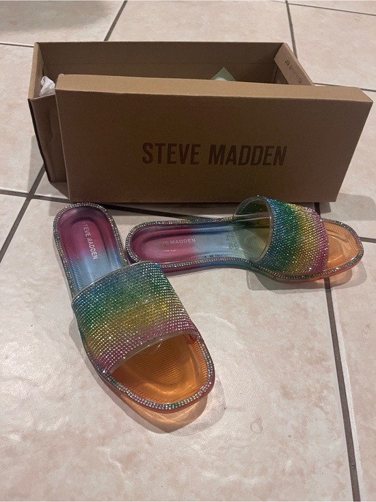 Steve Madden Shoes - Steve Madden Joyous Rainbow Slide Sandals